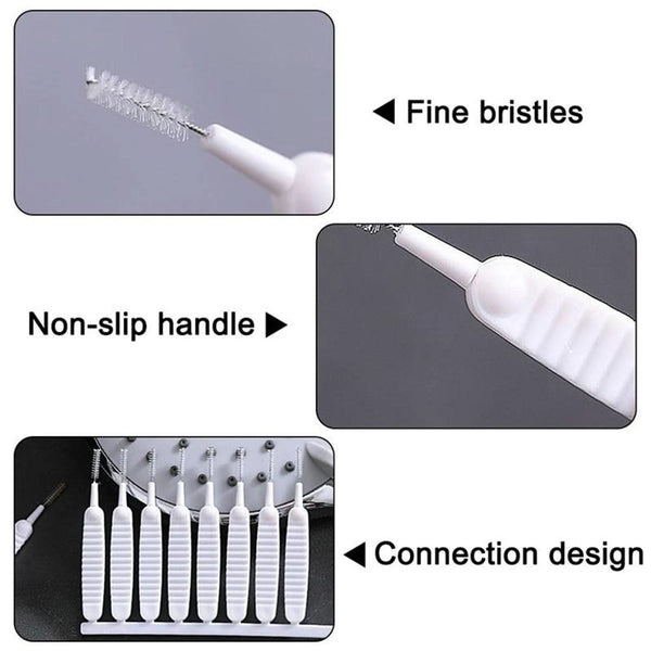 10pcs Shower Nozzle Cleaning Brush with Reusable Anti-Clogging Multifunctional Cleaner
