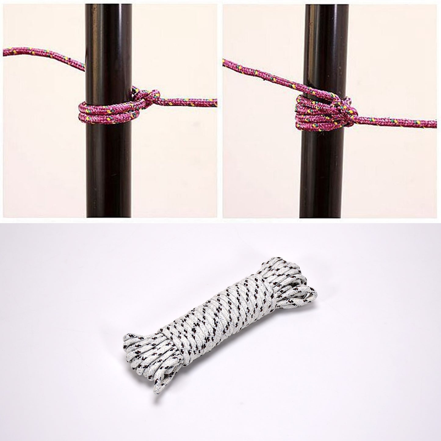 10 Meter Heavy Duty Laundry Drying Clothesline Rope Portable Travel Nylon Cord Sturdy Clothes Line For Outdoor Camping Indoor Crafting Art Projects