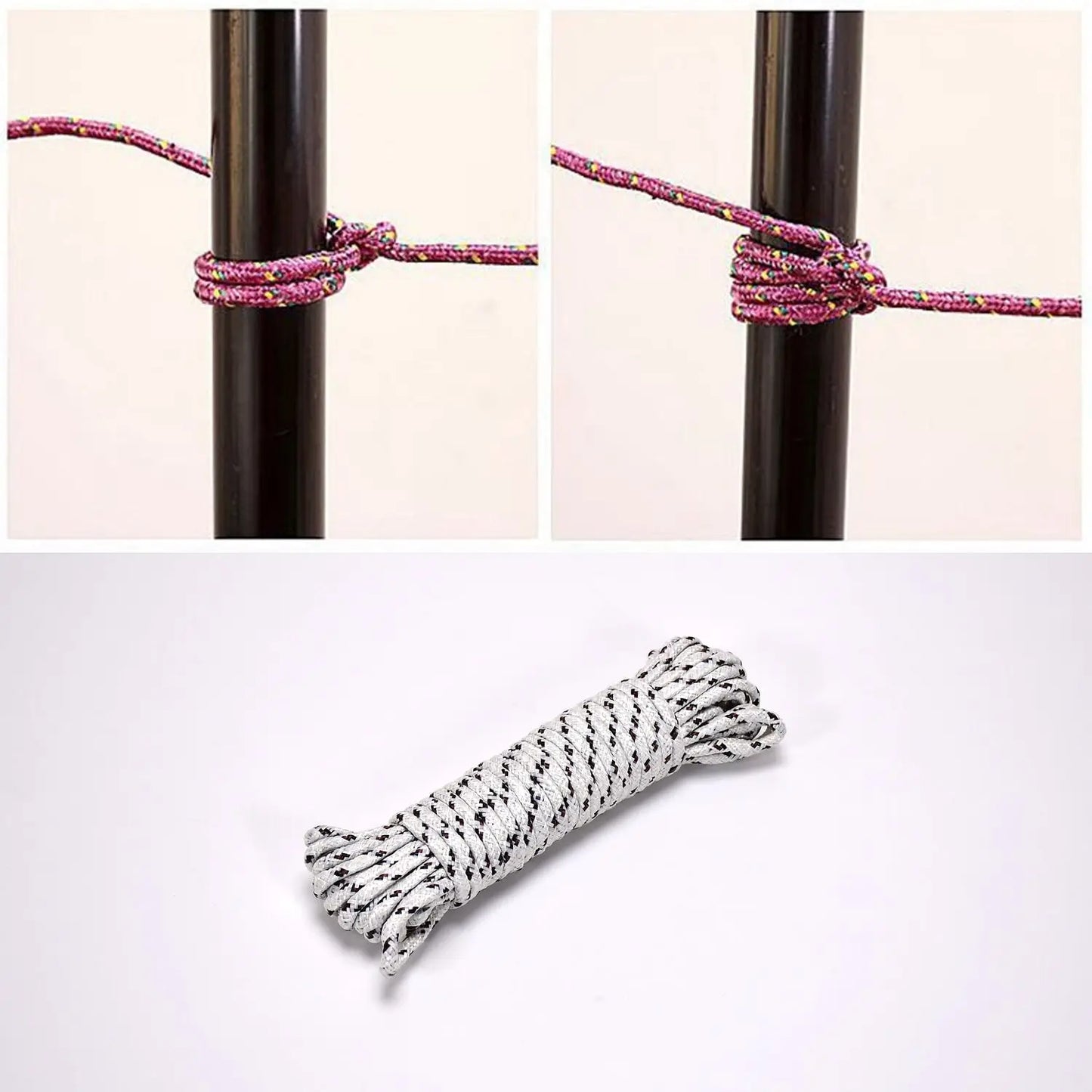 10 Meter Heavy Duty Laundry Drying Clothesline Rope Portable Travel Nylon Cord Sturdy Clothes Line For Outdoor Camping Indoor Crafting Art Projects HP DD