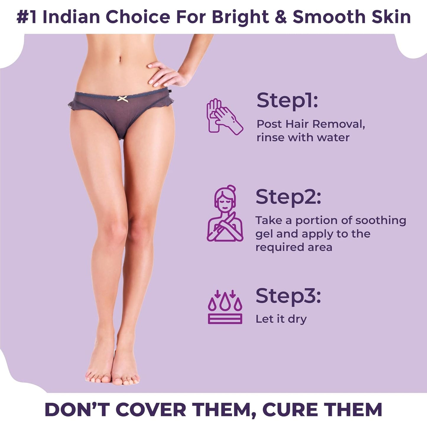 Sanfe Post Hair Removal Soothing Gel For Women Prevents From Razor Bumps & Redness Minimizes Ingrown Hair Lightweight & Soothing Use After Hair Removal Cream & Spray Dermatologist Tested-(50g)