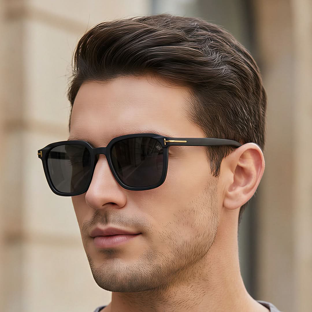 Eyejack Black Square Sunglasses for Men and Women - Style 1062 - view 1