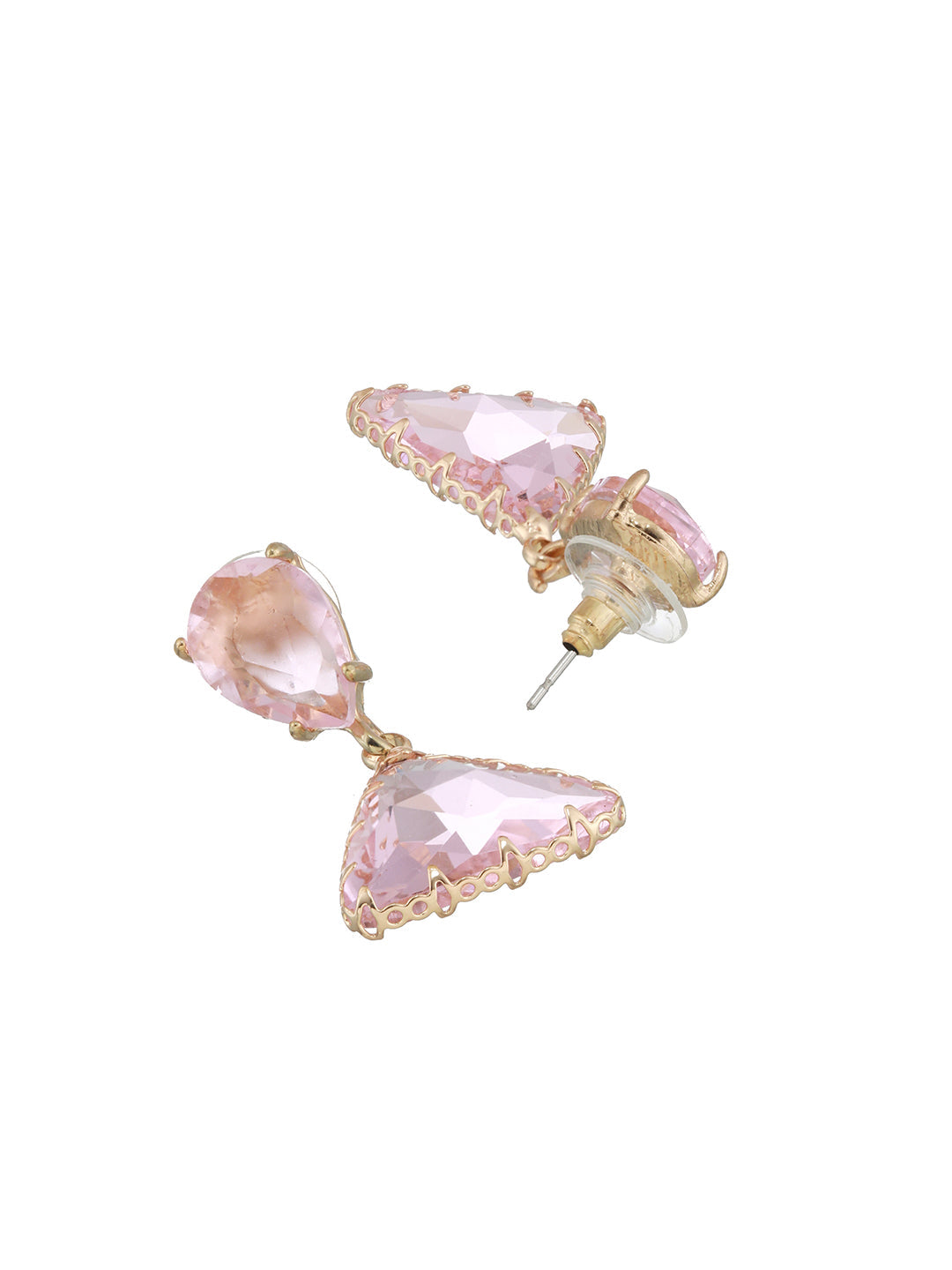 Gold-Plated Contemporary Drop Earrings