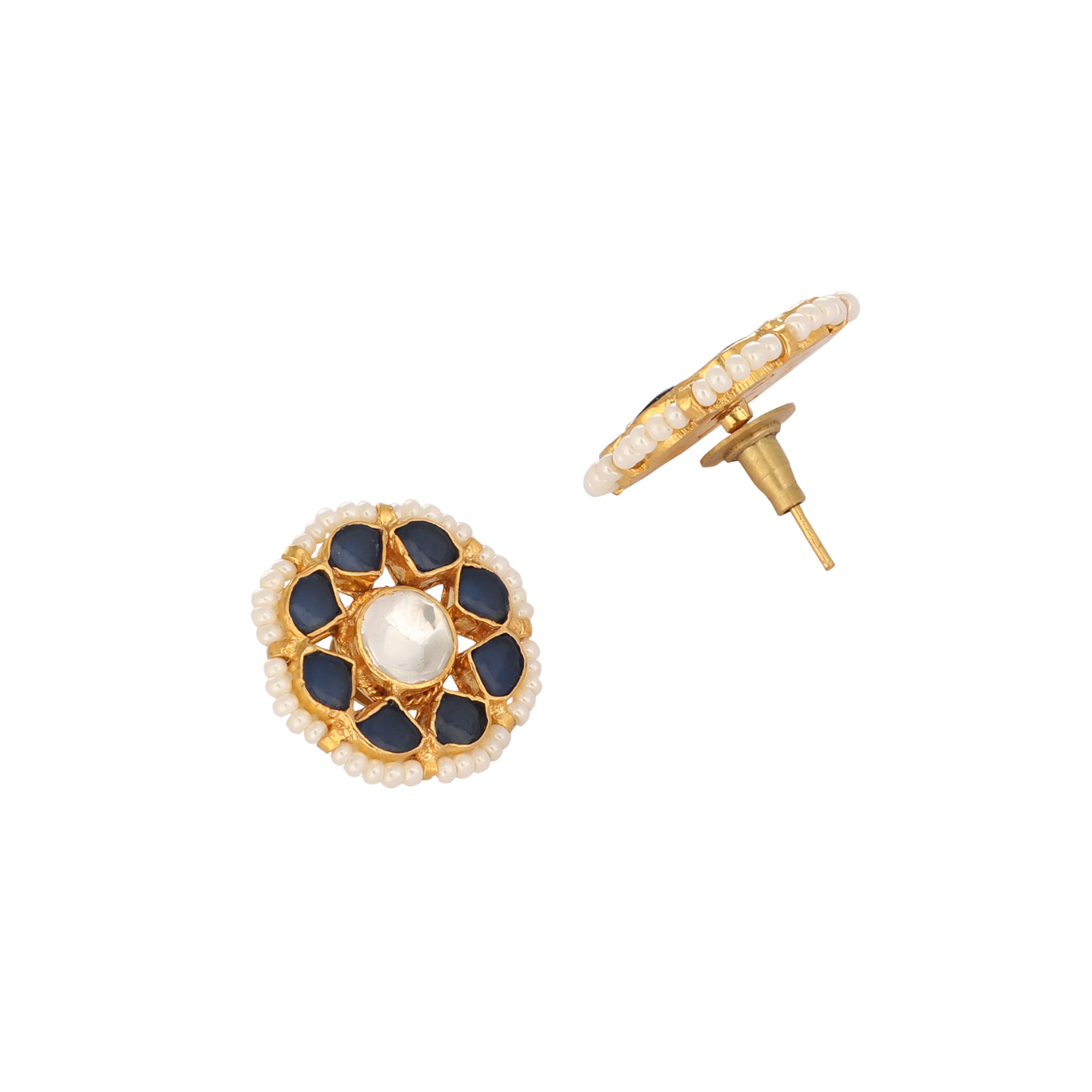 22K Gold Plated Noor Pearl Stud Earrings