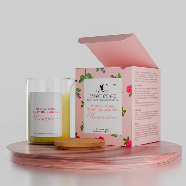 Melt & Pour Aromatherapy Body Oil Candle – Romantica (Rose & Patchouli) by Amantya Care Amantya Care
