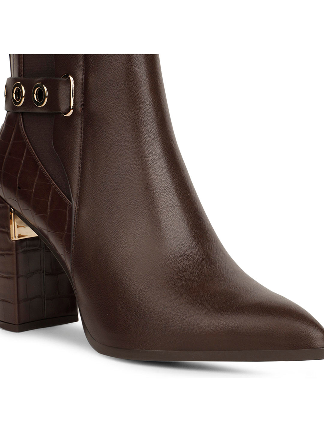 Nine West Women Casual Ankle Length Block Heel Boots - Brown - View 5