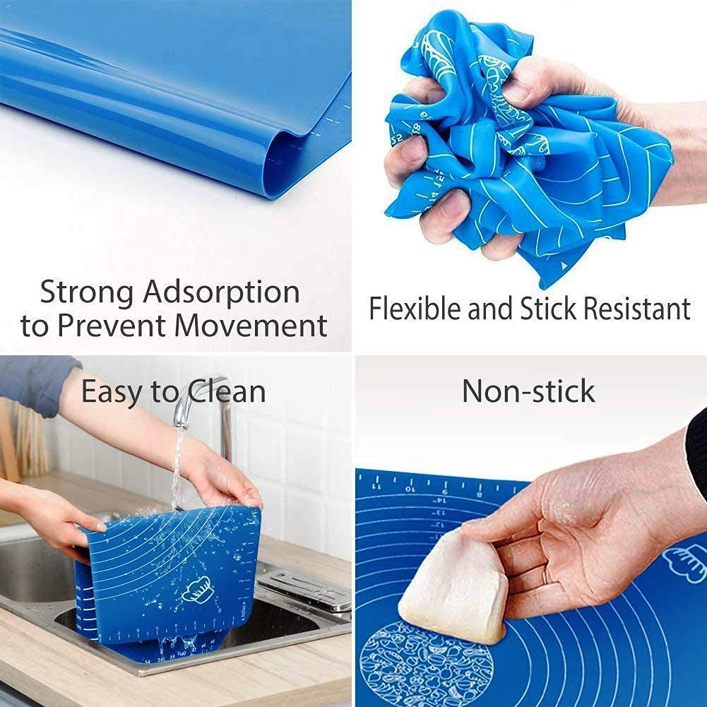 Non-Stick Silicone Baking & Rolling Mat Multipurpose Roti, Chapati, Dough Kneading & Cake Fondant Mat for Kitchen Use (Pack of 1) Deals Zone