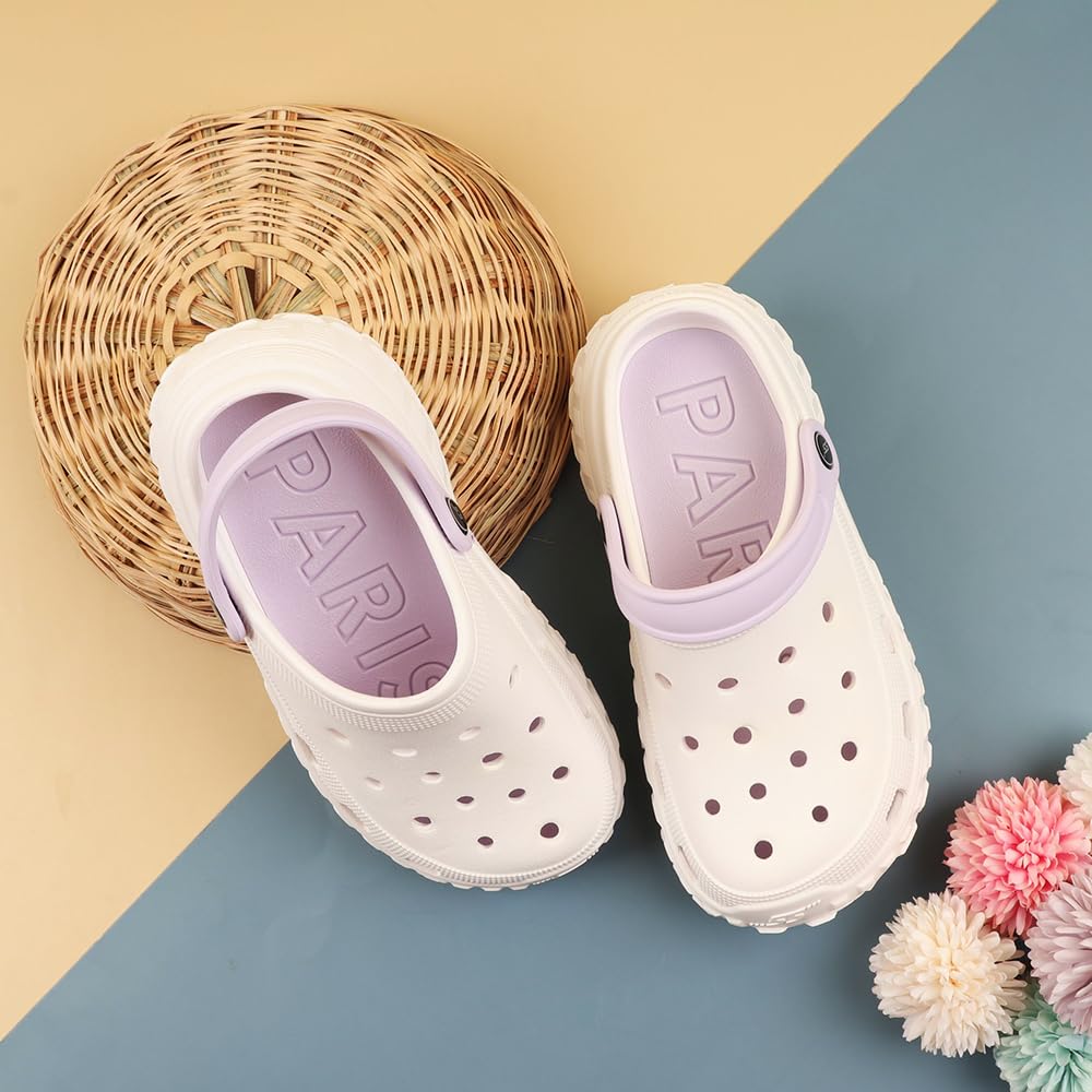Indifeet Casual Waterproof Clog Shoes for Women - Purple - Image 26
