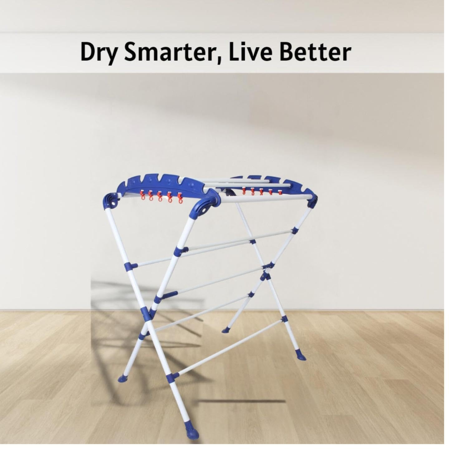 Foldable Cloth Drying Stand – Mini, Blue