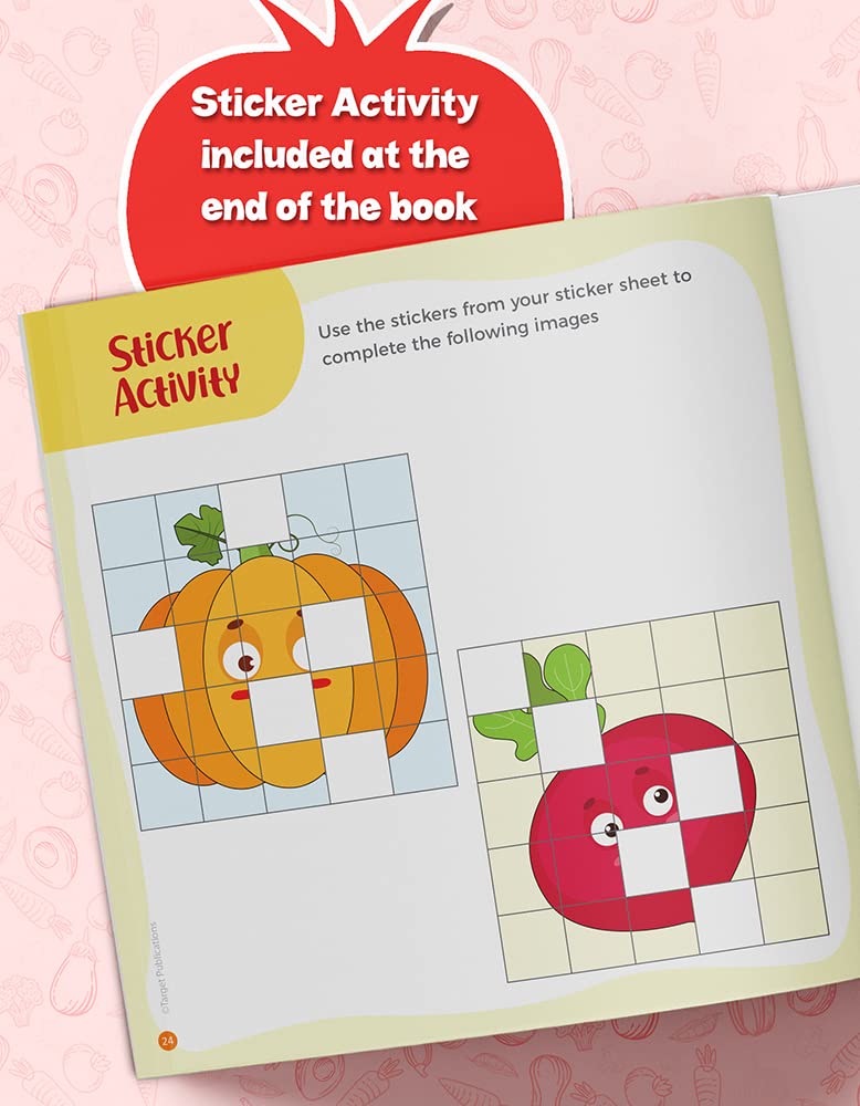 Vegetable Art & Craft Book for Kids | DIY Sticker Activities - Image 6