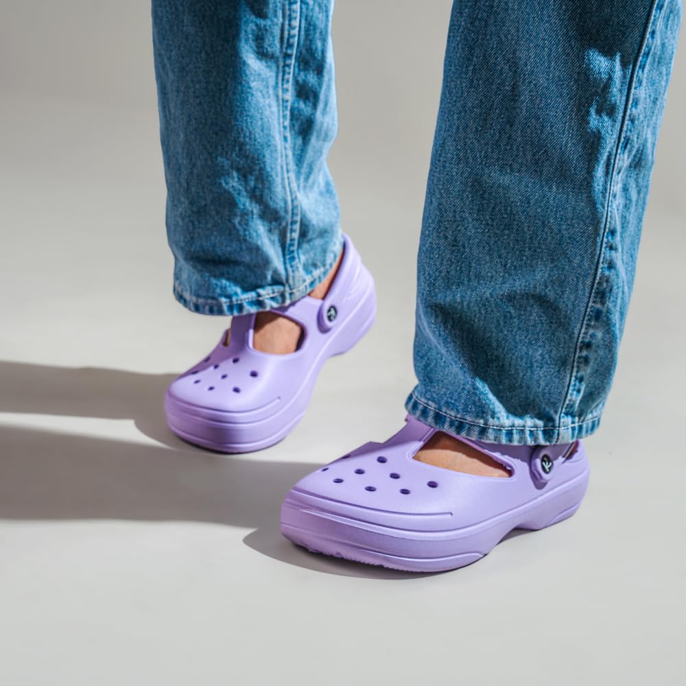 Indifeet Casual Waterproof Clog Shoes for Women - Purple - Image 3