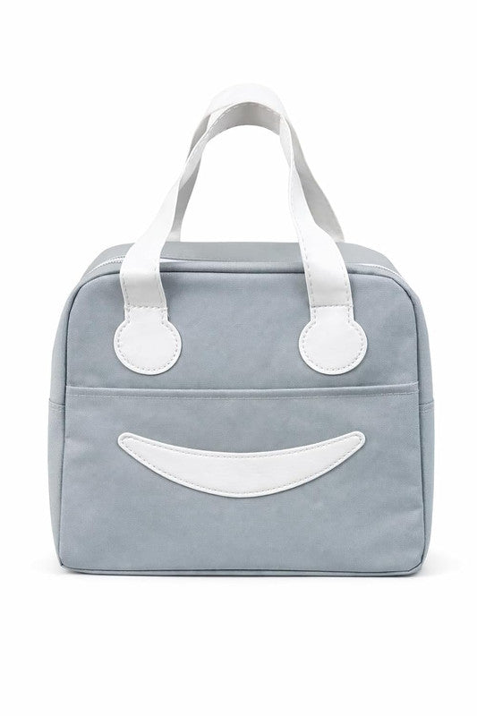 Buddy Cares Smile Lunch Bag – Water Resistant Insulated Lunch Pouch with Handle – Green