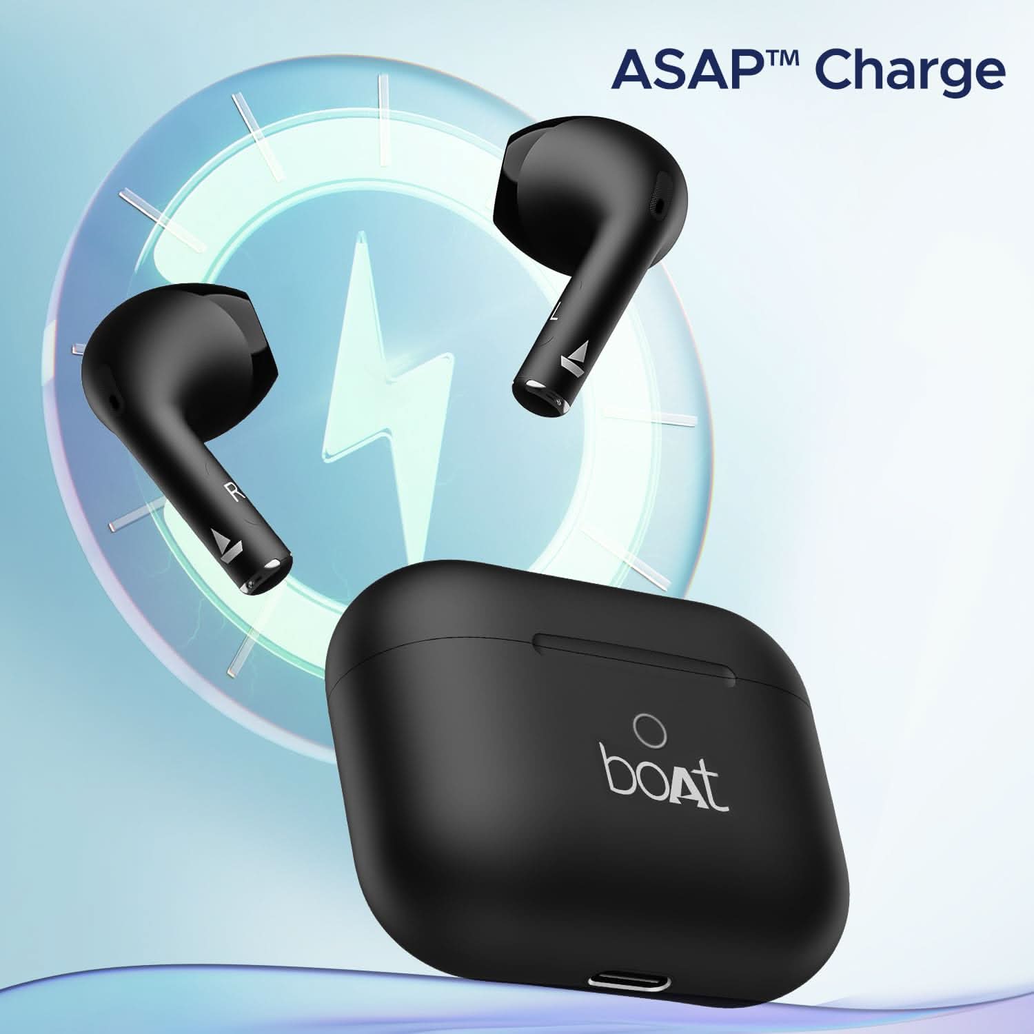 boAt Airdopes Ace Wireless Earbuds with ASAP™ Charge -( Active Black) Halfpe Deals