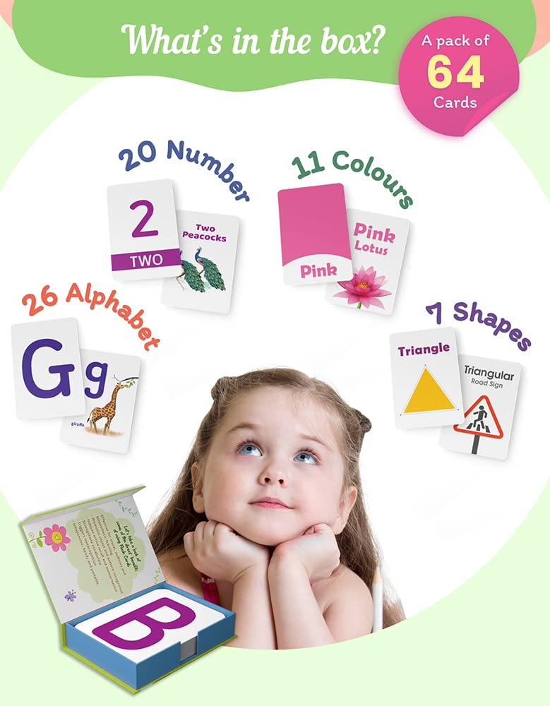 Flash Cards for Kids 2+ Years | Alphabet, Numbers, Shapes & Colours - Image 2