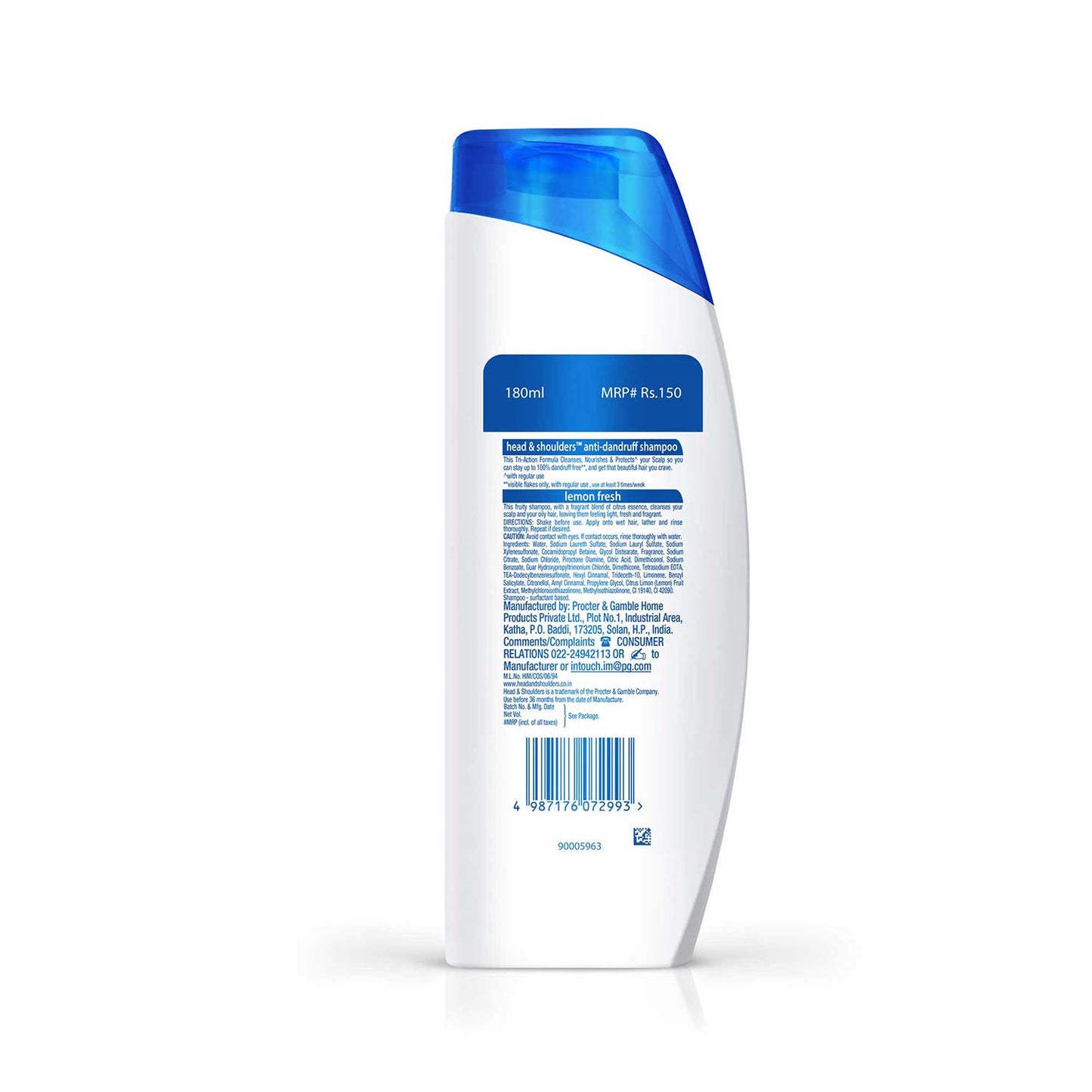Head & Shoulders , Anti Dandruff Shampoo, Lemon Fresh, (180 ML)