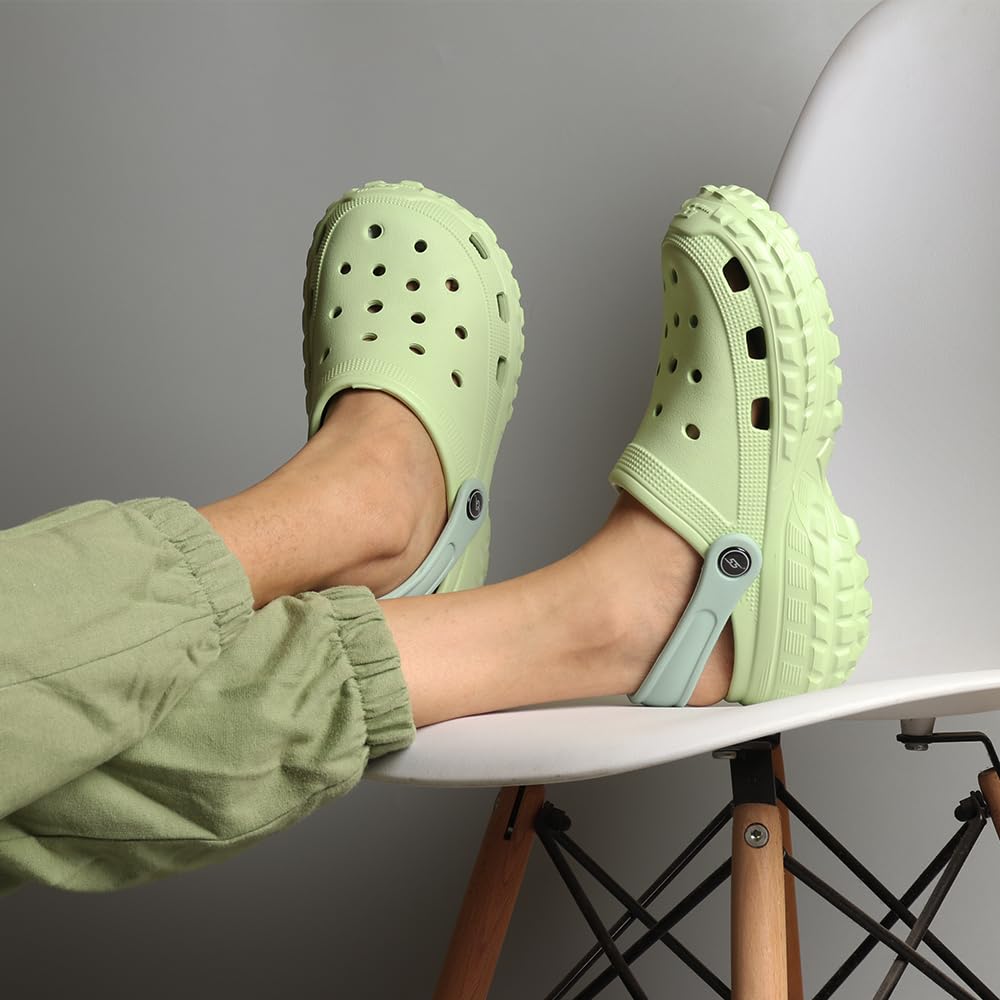 Indifeet Casual Waterproof Clog Shoes for Women - Green - Image 10