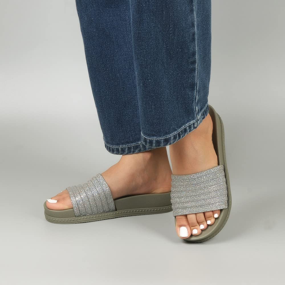 Indifeet Fancy Slippers for Women - Green - Image 4