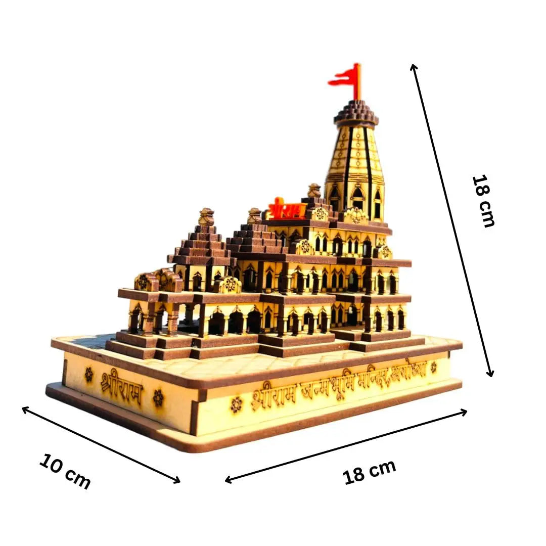 Shri Ram Ayodhya Mandir Exclusive 3D Wooden Janmabhoomi Temple Santarms