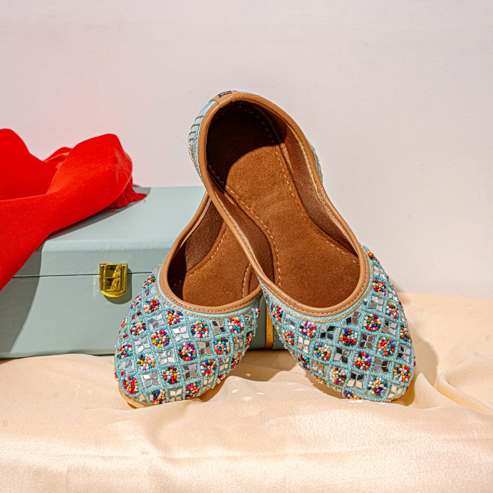 Indifeet Jutti for Women - Blue - Image 4