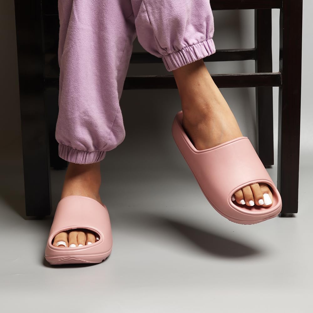 Indifeet Casual Sliders for Women - Peach - Image 14