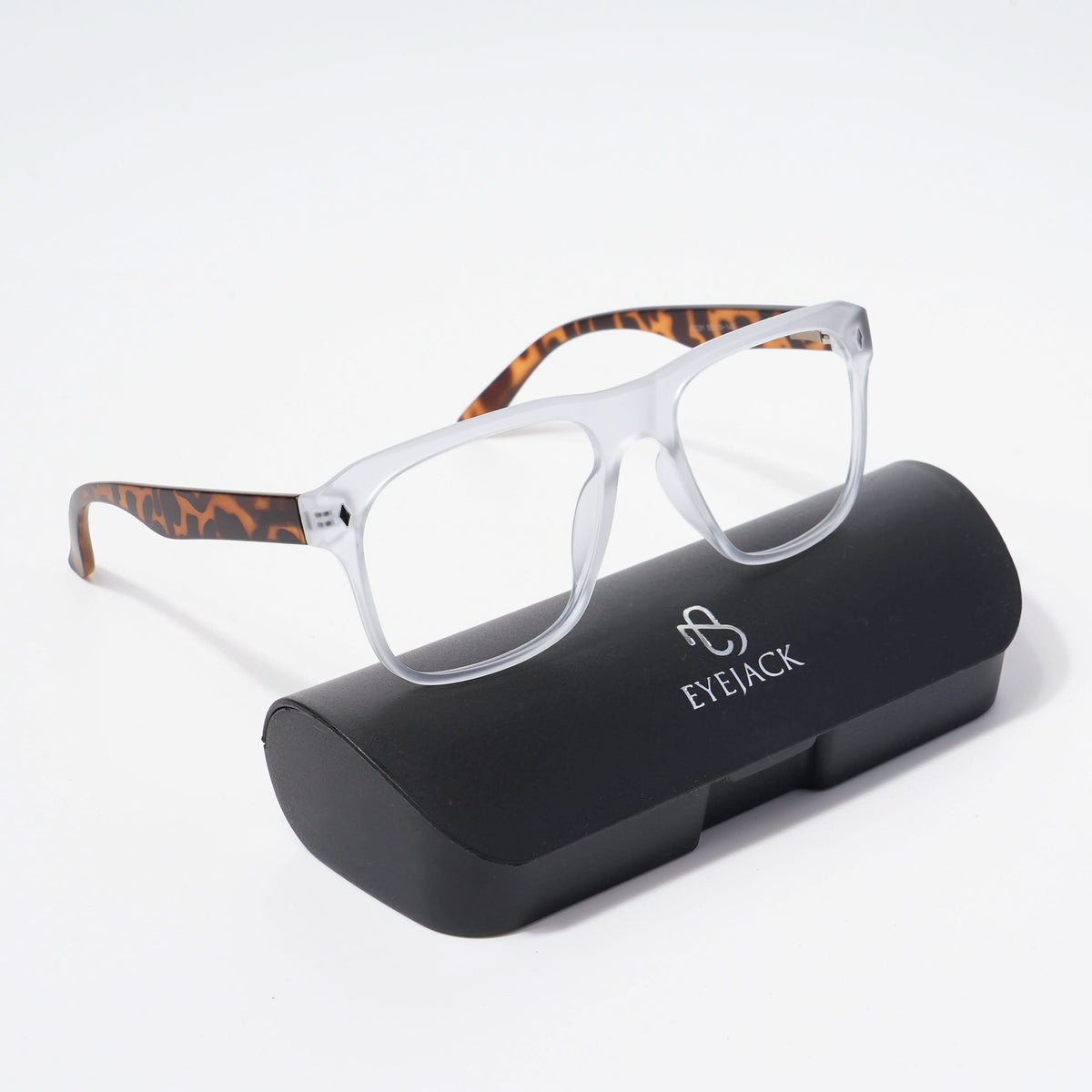 Eyejack Bell Bottom Matte Transparent Square Eyeglasses for Men and Women - Style L364 - view 5