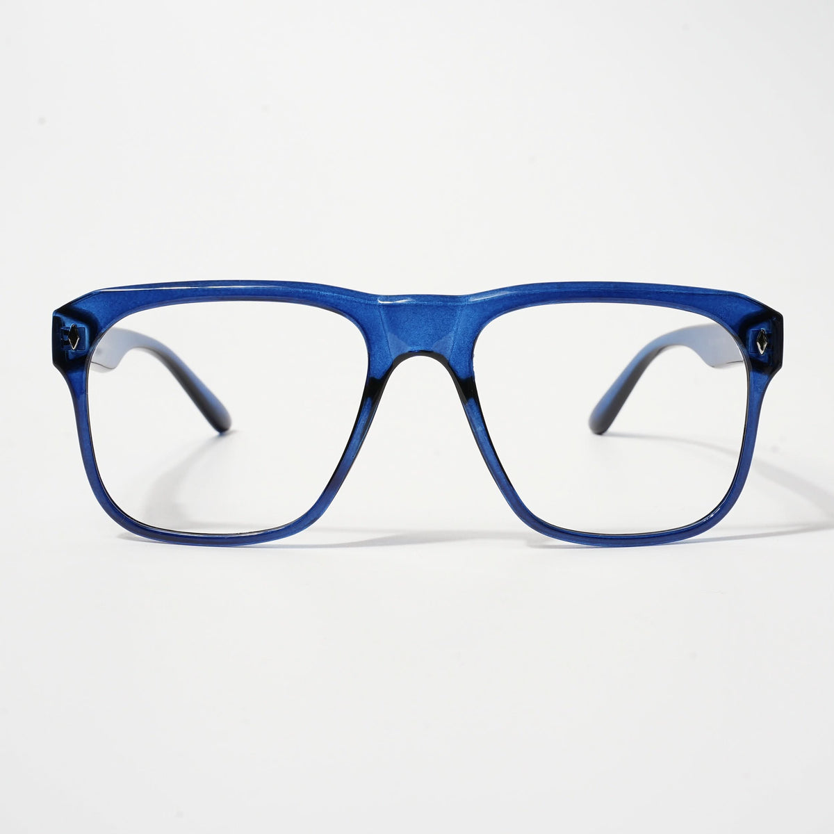 Eyejack Bell Bottom Shine Blue Square Eyeglasses for Men and Women - Style L366 - view 2