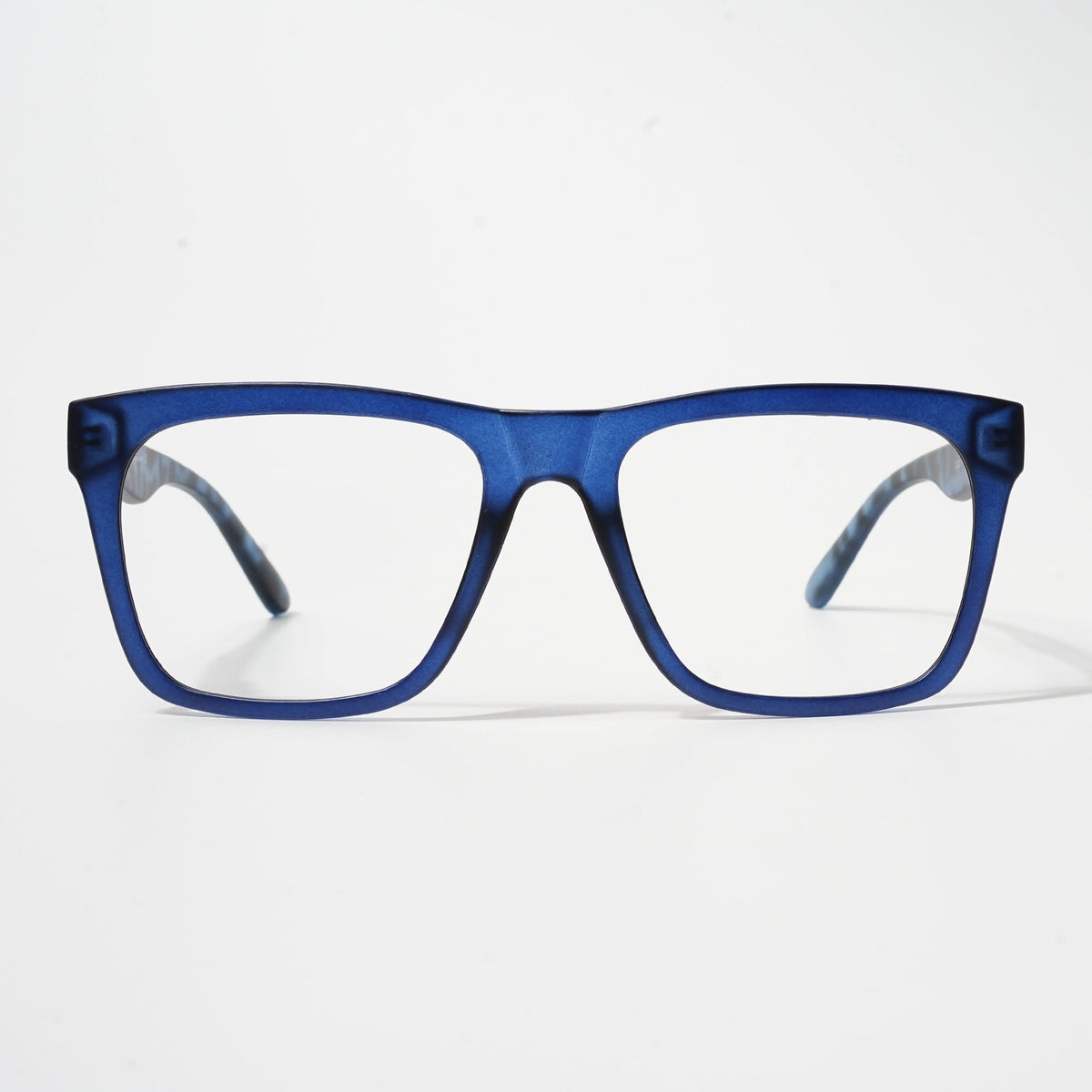 Eyejack Bell Bottom Matte Blue Square Eyeglasses for Men and Women - view 2