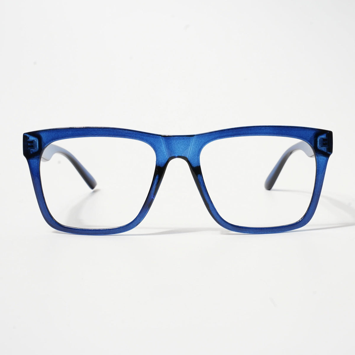 Eyejack Bell Bottom Shine Blue Square Eyeglasses for Men and Women - Style L375 - view 2
