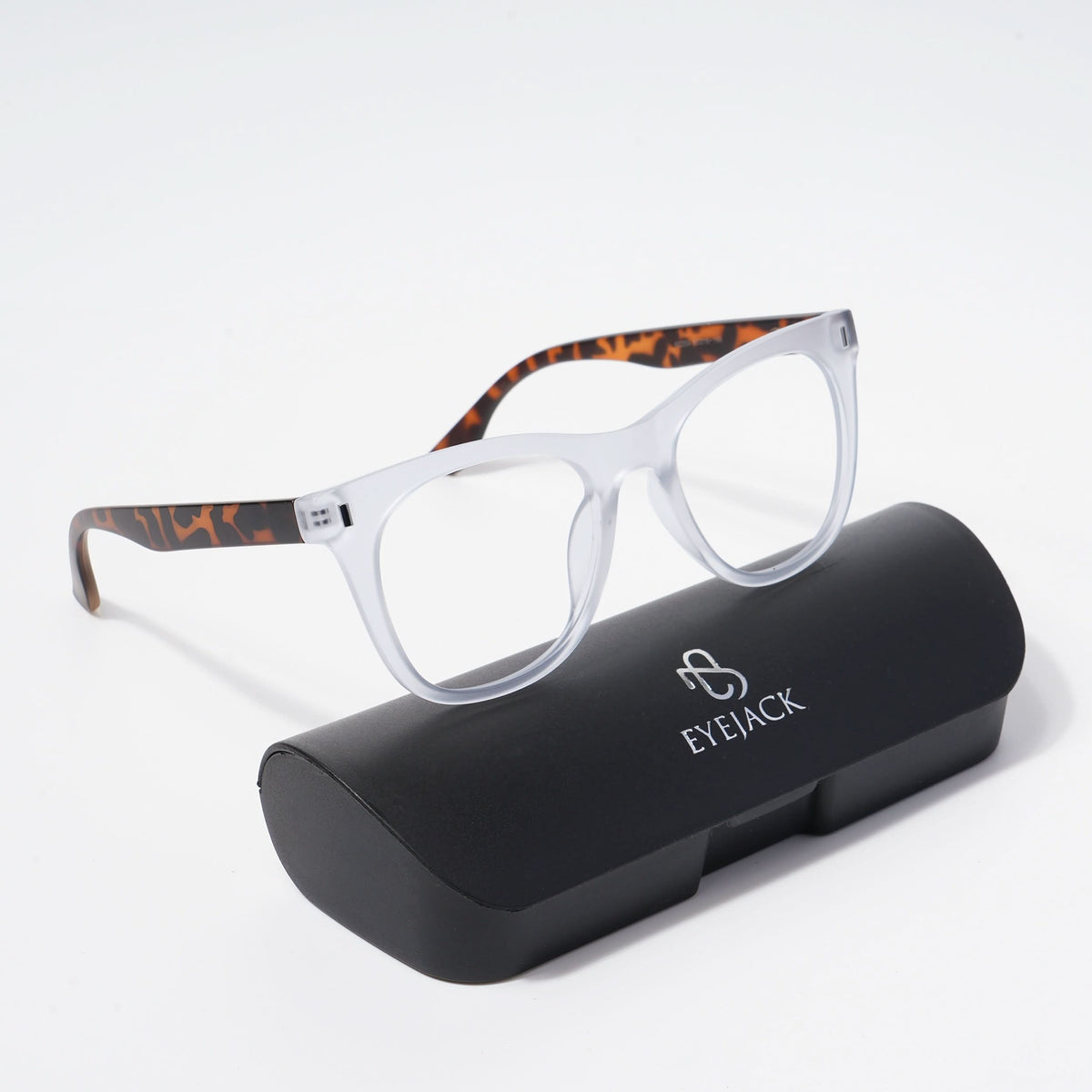 Eyejack Bell Bottom Matte Transparent Square Eyeglasses for Men and Women - Style L391 - view 5