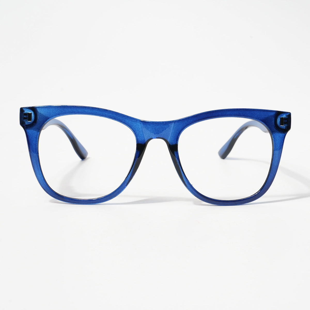 Eyejack Bell Bottom Shine Blue Square Eyeglasses for Men and Women - Style L393 - view 2