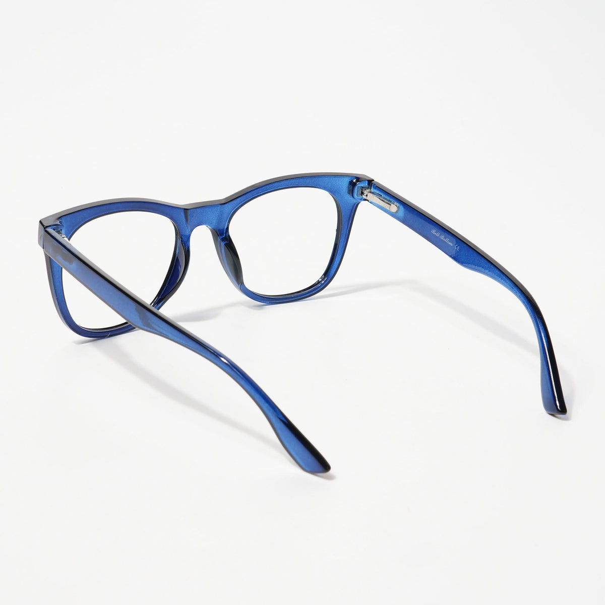 Eyejack Bell Bottom Shine Blue Square Eyeglasses for Men and Women - Style L393 - view 3