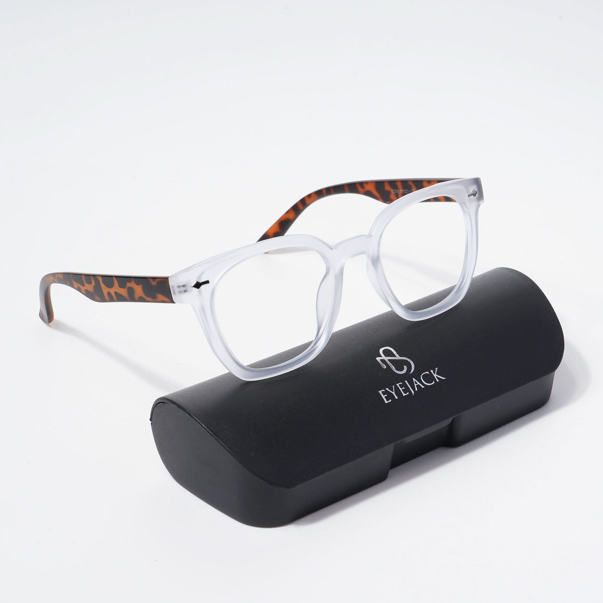 Eyejack Bell Bottom Matte Transparent Square Eyeglasses for Men and Women - Style L400 - view 5