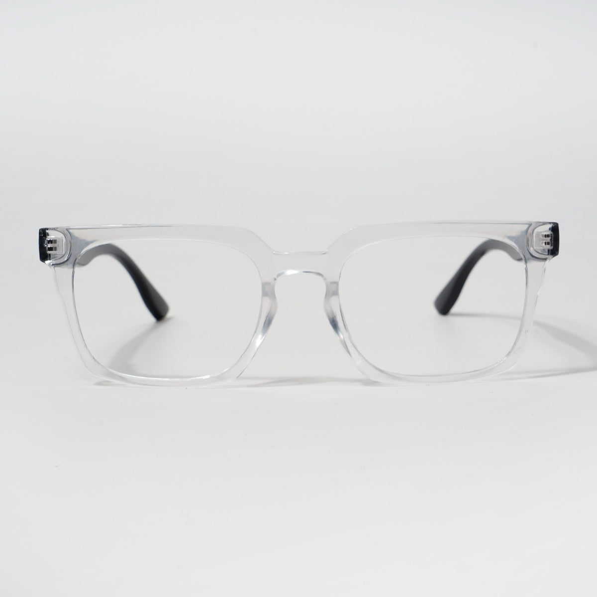 Eyejack Bell Bottom Transparent Rectangle Eyeglasses for Men and Women - Style L415 - view 2