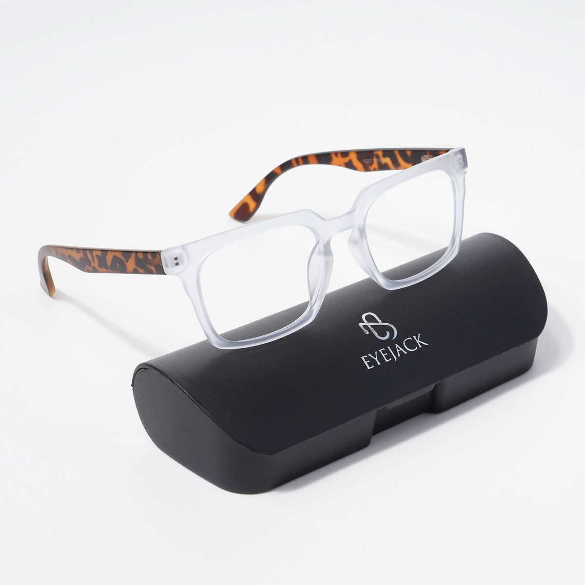 Eyejack Bell Bottom Matte Transparent Rectangle Eyeglasses for Men and Women - Style L418 - view 5