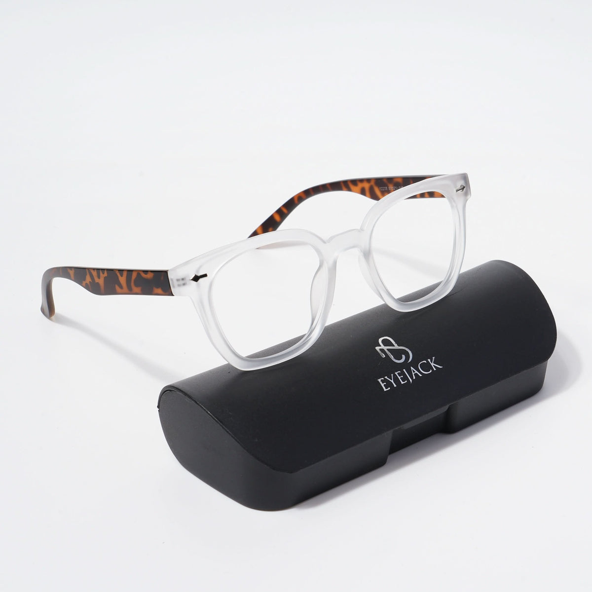 Eyejack Bell Bottom Matte Transparent Square Eyeglasses for Men and Women - Style L427 - view 5