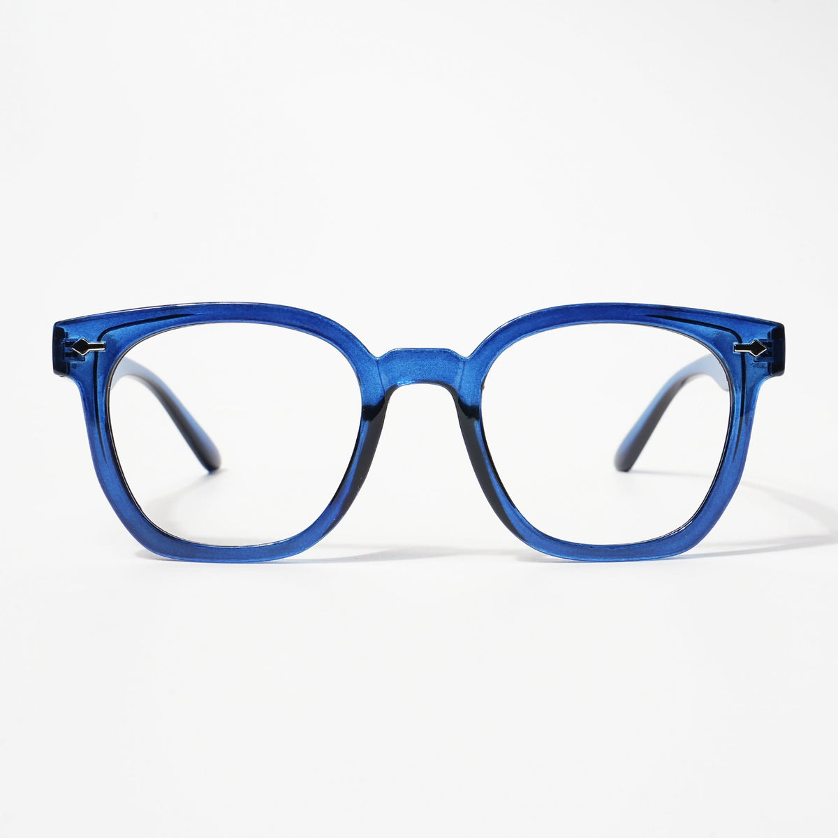 Eyejack Bell Bottom Shine Blue Square Eyeglasses for Men and Women - Style L429 - view 2