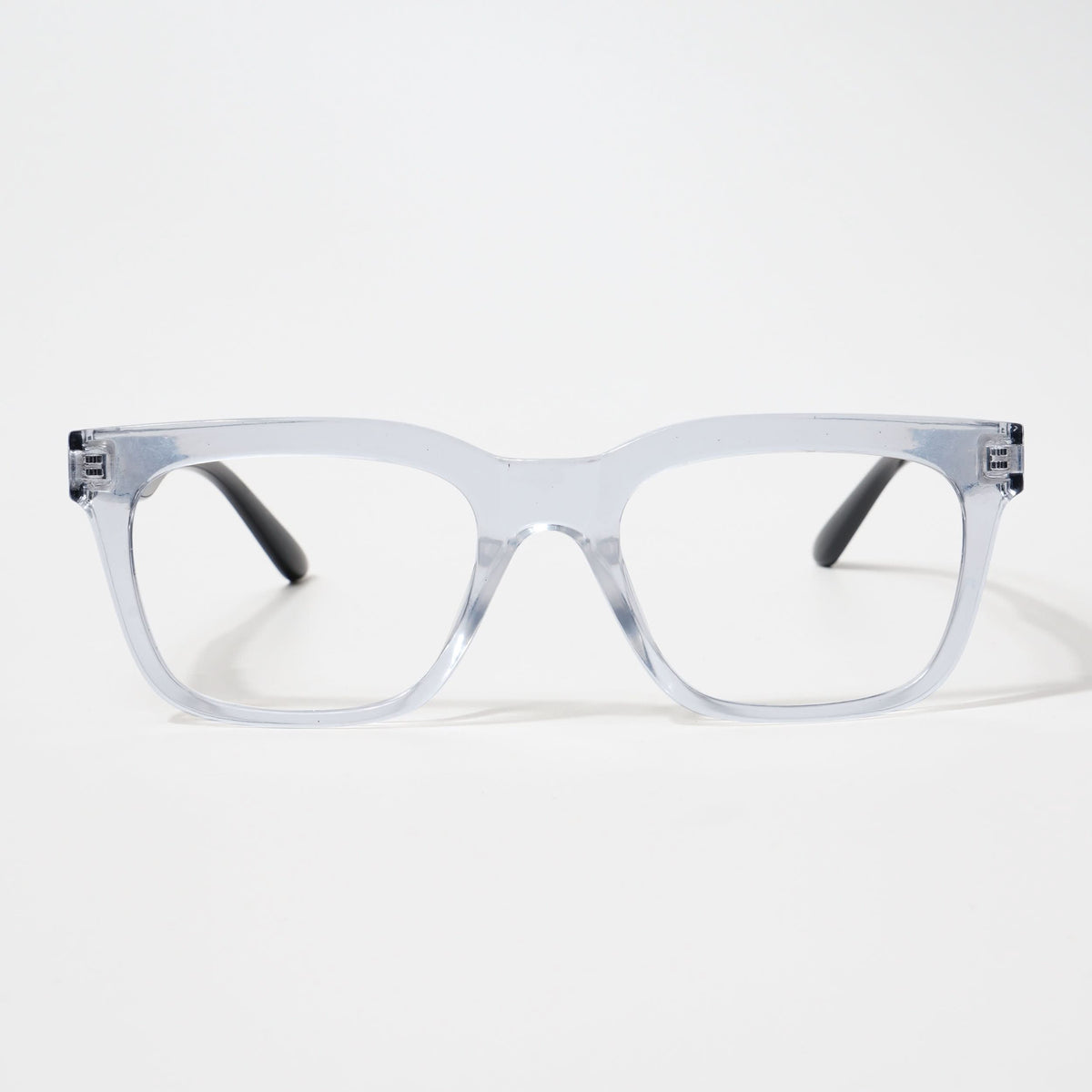 Eyejack Bell Bottom Transparent Rectangle Eyeglasses for Men and Women - Style L433 - view 2
