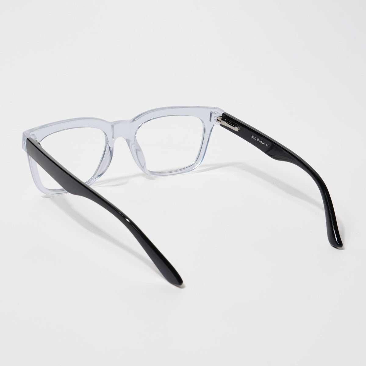 Eyejack Bell Bottom Transparent Rectangle Eyeglasses for Men and Women - Style L433 - view 3