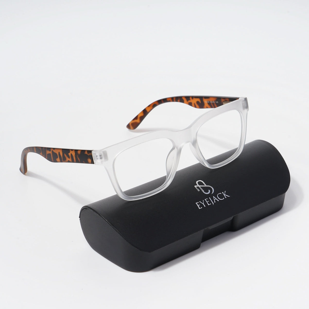 Eyejack Bell Bottom Matte Transparent Rectangle Eyeglasses for Men and Women - Style L436 - view 5