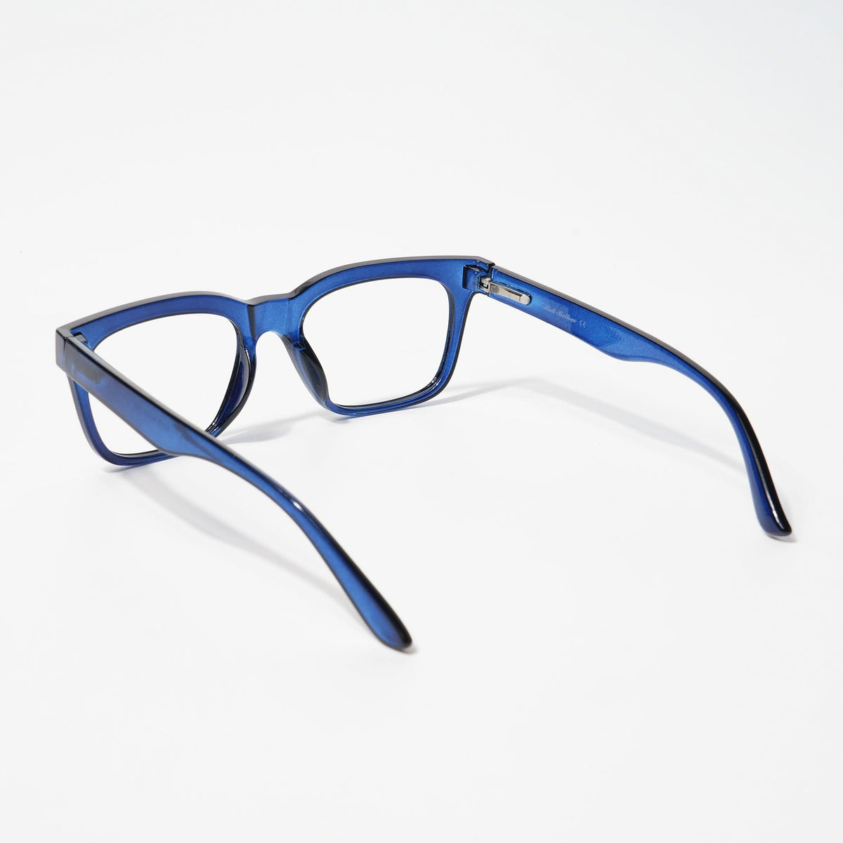 Eyejack Bell Bottom Shine Blue Rectangle Eyeglasses for Men and Women - Style L438 - view 3