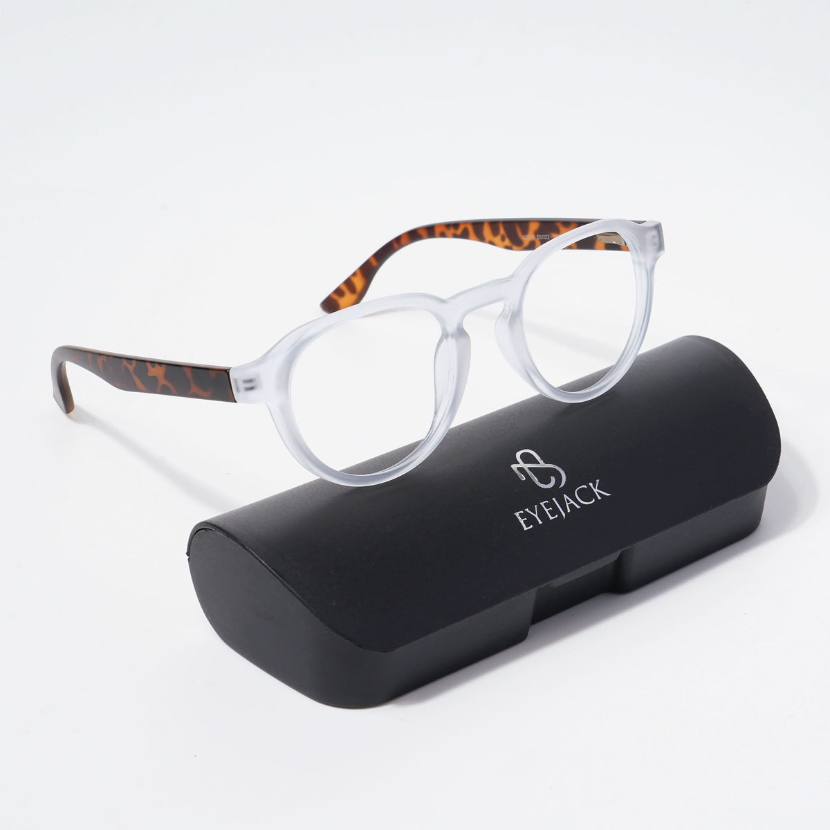 Eyejack Bell Bottom Matte Transparent Round Eyeglasses for Men and Women - view 5