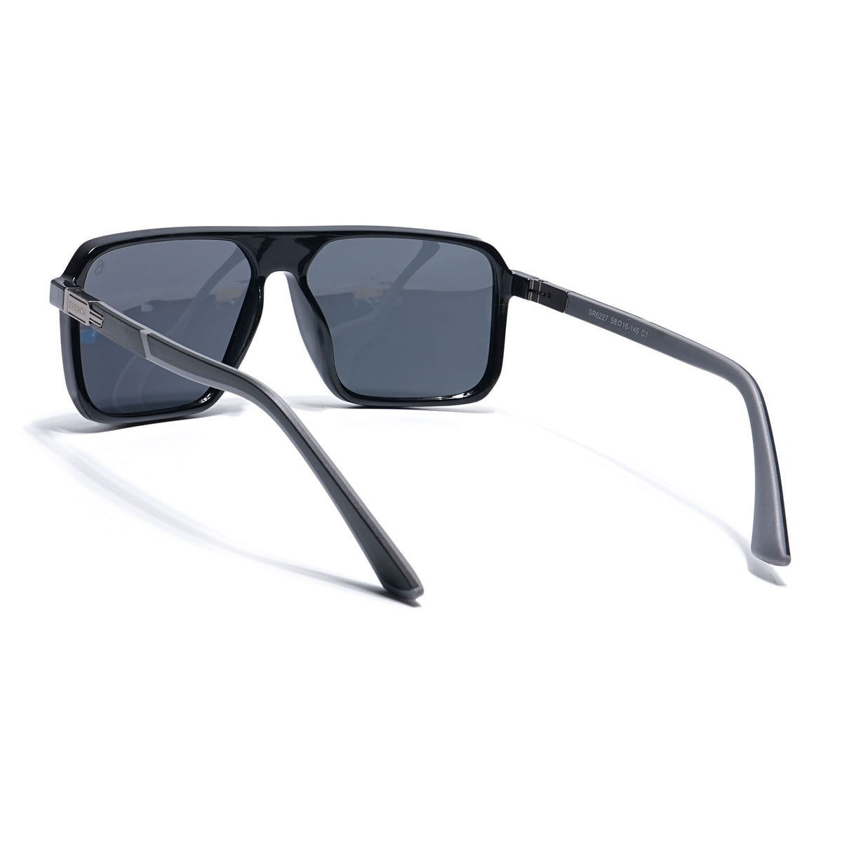 Eyejack Shine Black Square Sunglasses for Men and Women - Style 1115 - view 6