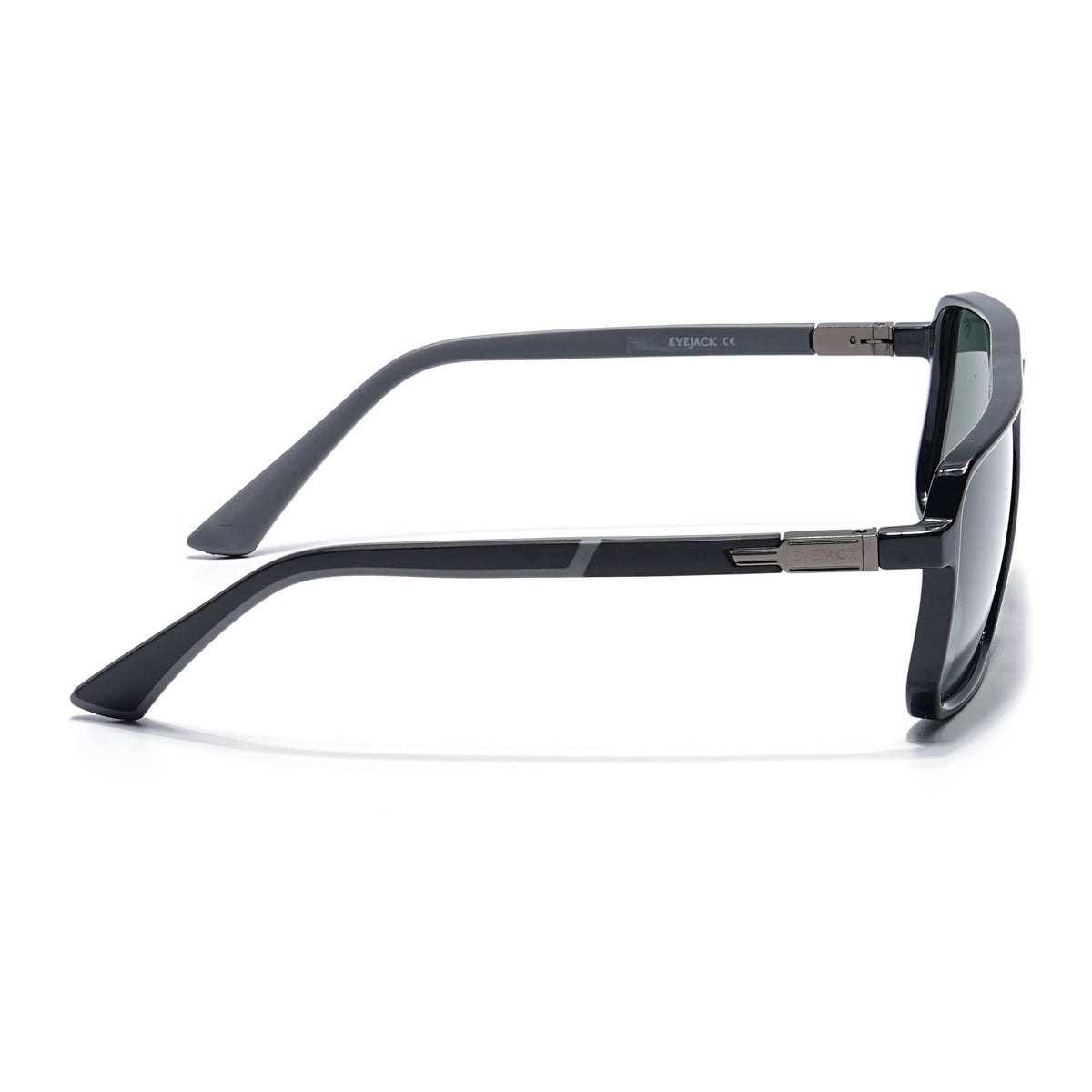 Eyejack Shine Black Square Sunglasses for Men and Women - Style 1117 - view 5