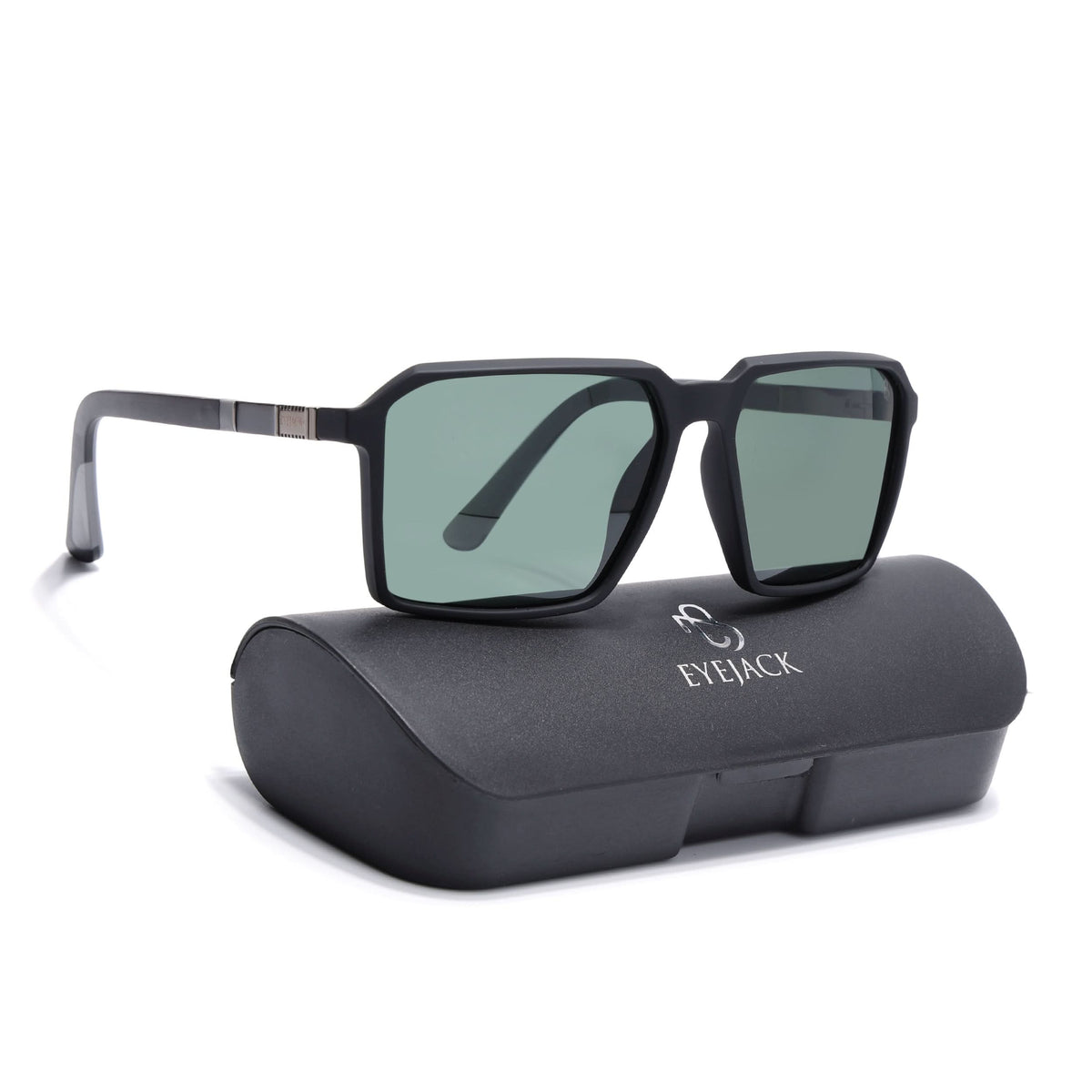 Eyejack Black Square Sunglasses for Men and Women - Style 1122 - view 8