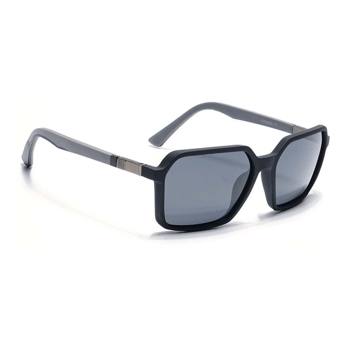 Eyejack Black Square Sunglasses for Men and Women - Style 1126 - view 2
