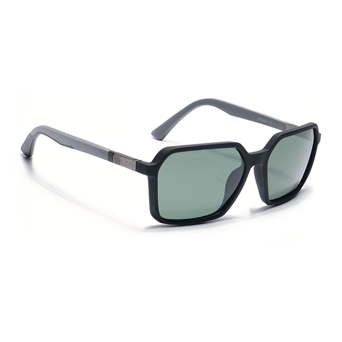 Eyejack Black Square Sunglasses for Men and Women - Style 1127 - view 2