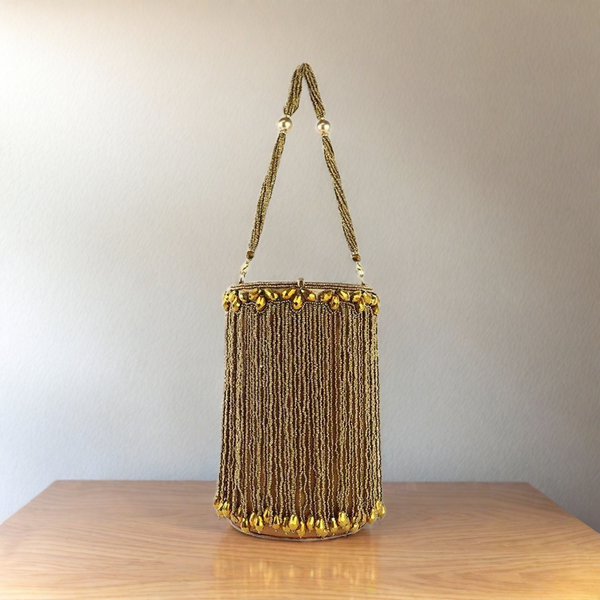 Gold Beaded Potli Bag – Handcrafted Bridal & Festive