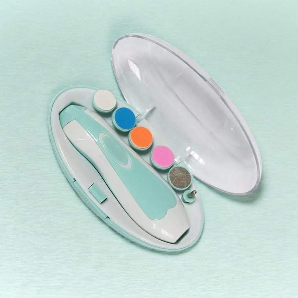 Electric Baby Nail Trimmer With Grinding Heads For Newborn Infant And Toddler