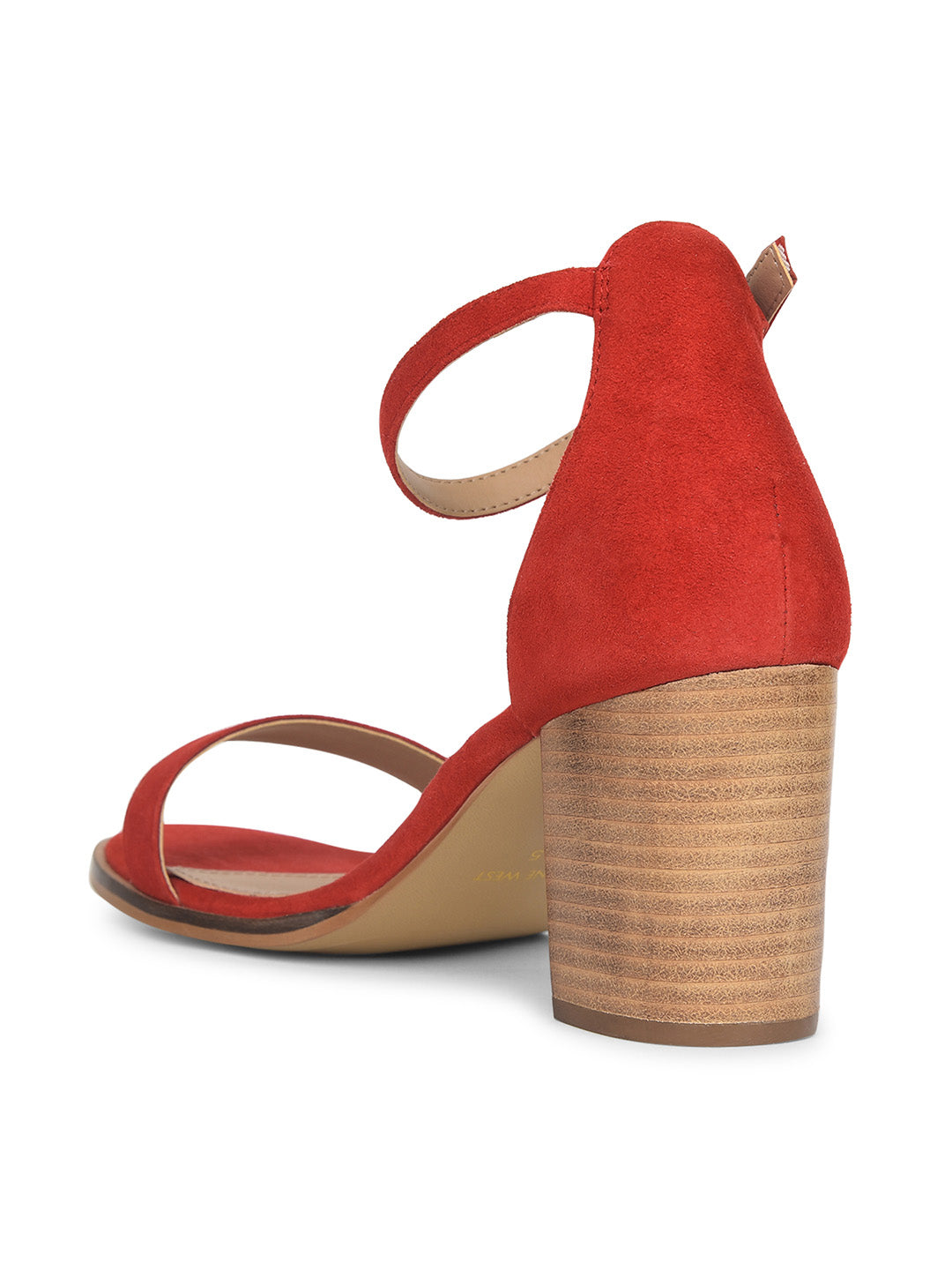 Nine West Women Ankle-Strap Block Heel Sandal - Red - View 3