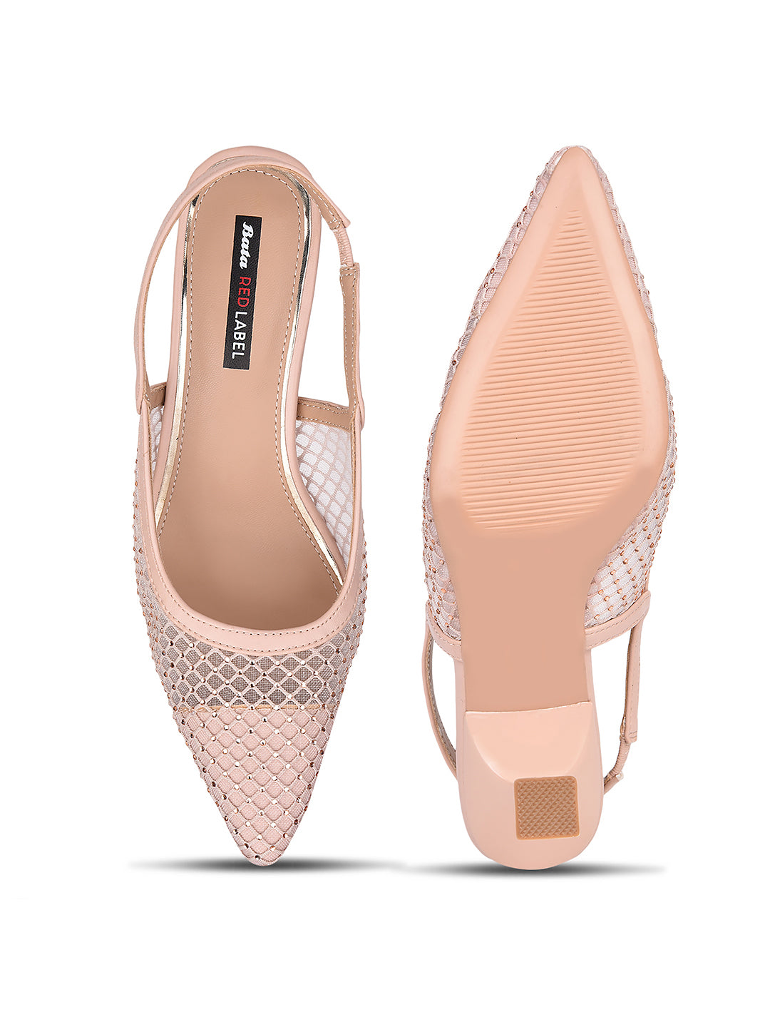 Bata Women Nude Pointed-Toe Kitten Heel Pump - Nude - View 4