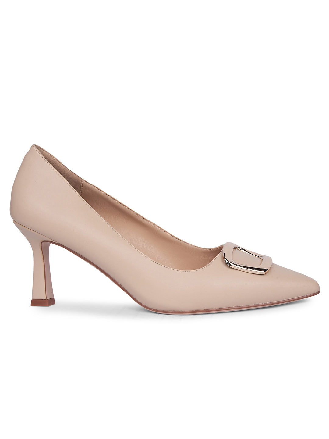 Nine West Women Nude Pointed-Toe Kitten Heel Pump - Nude - View 2